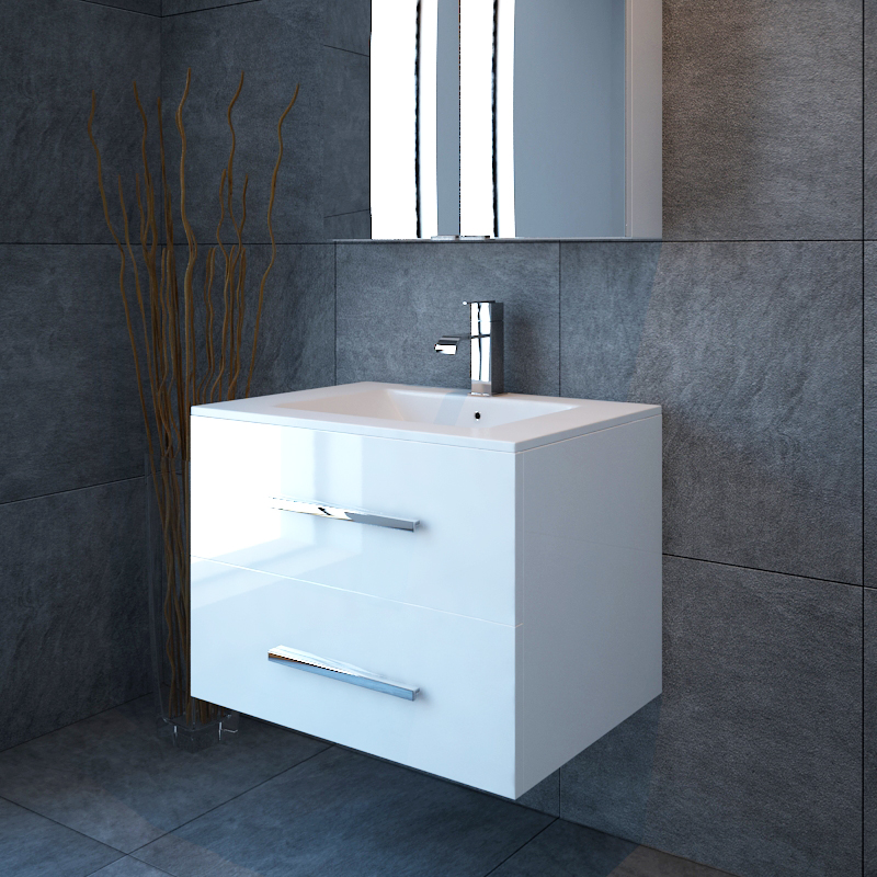 Wall mounted shop basin unit
